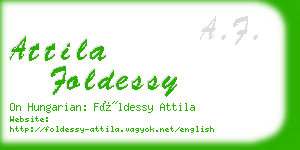 attila foldessy business card